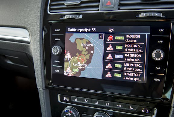 Fascia shot of the Volkswagen Golf