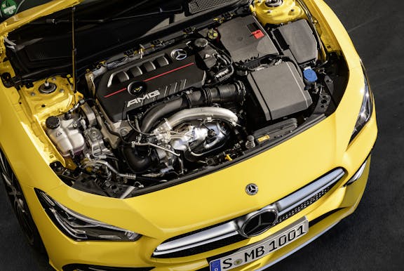 Engine shot of the Mercedes-Benz CLA