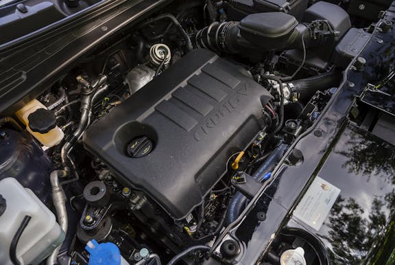 Engine shot of the Hyundai ix35