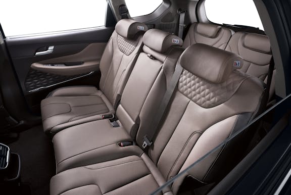 Rear seat shot of the Hyundai Santa Fe