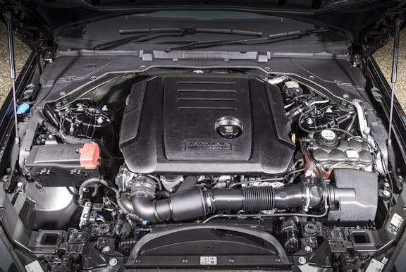 Engine shot of the Jaguar XE
