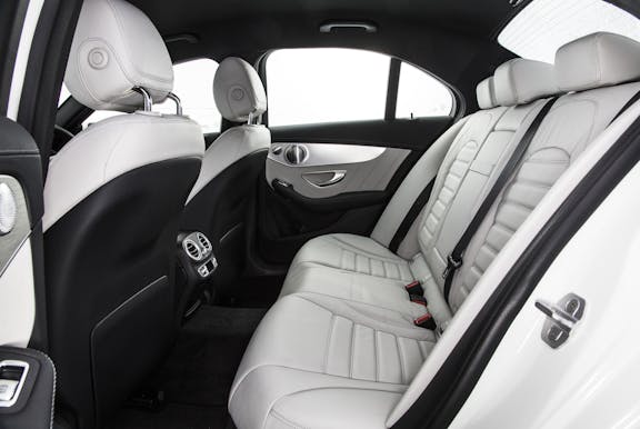 Rear seat shot of the Mercedes-Benz C-Class