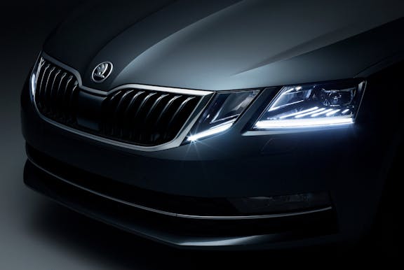 Grille shot of the Skoda Octavia