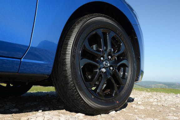 Wheel shot of the Mazda 2