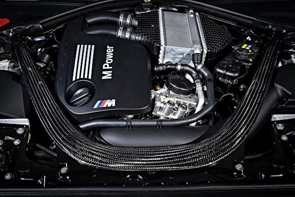 Engine shot of the BMW M2