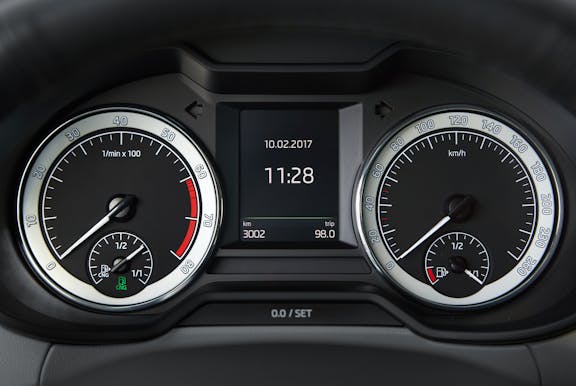 Dash shot of the Skoda Octavia