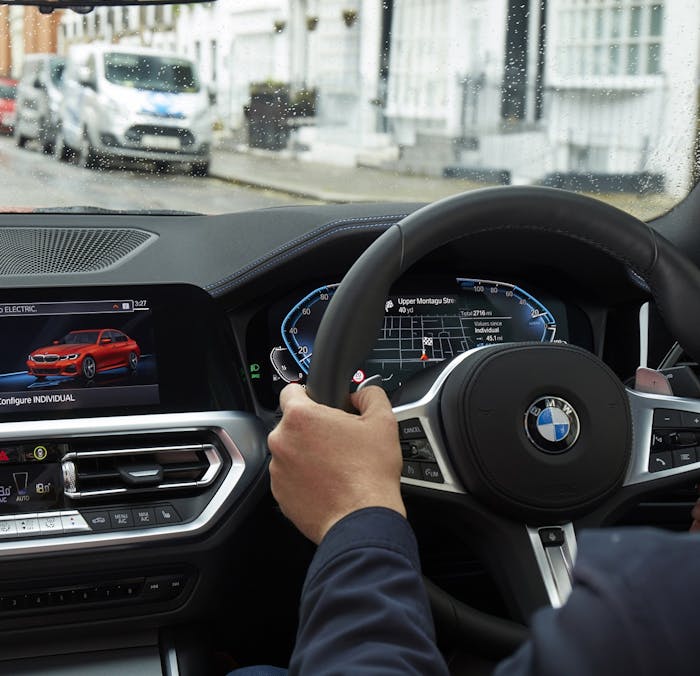 BMW interior driving