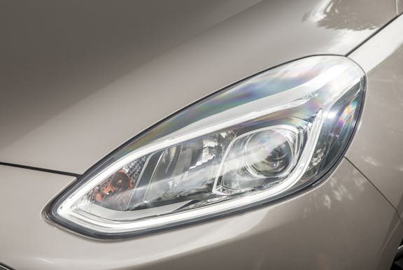 Front light shot of the Ford Fiesta