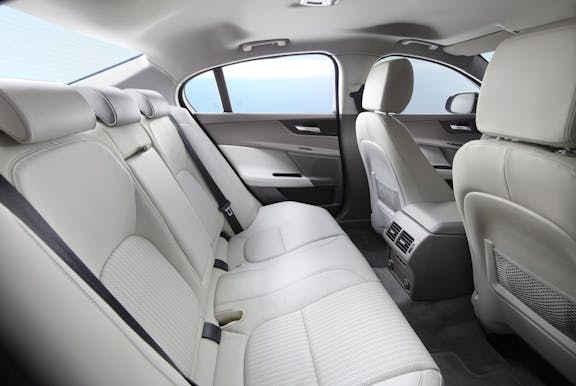 Rear seat shot of the Jaguar XE