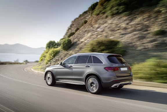Side exterior shot of the Mercedes Benz GLC Class