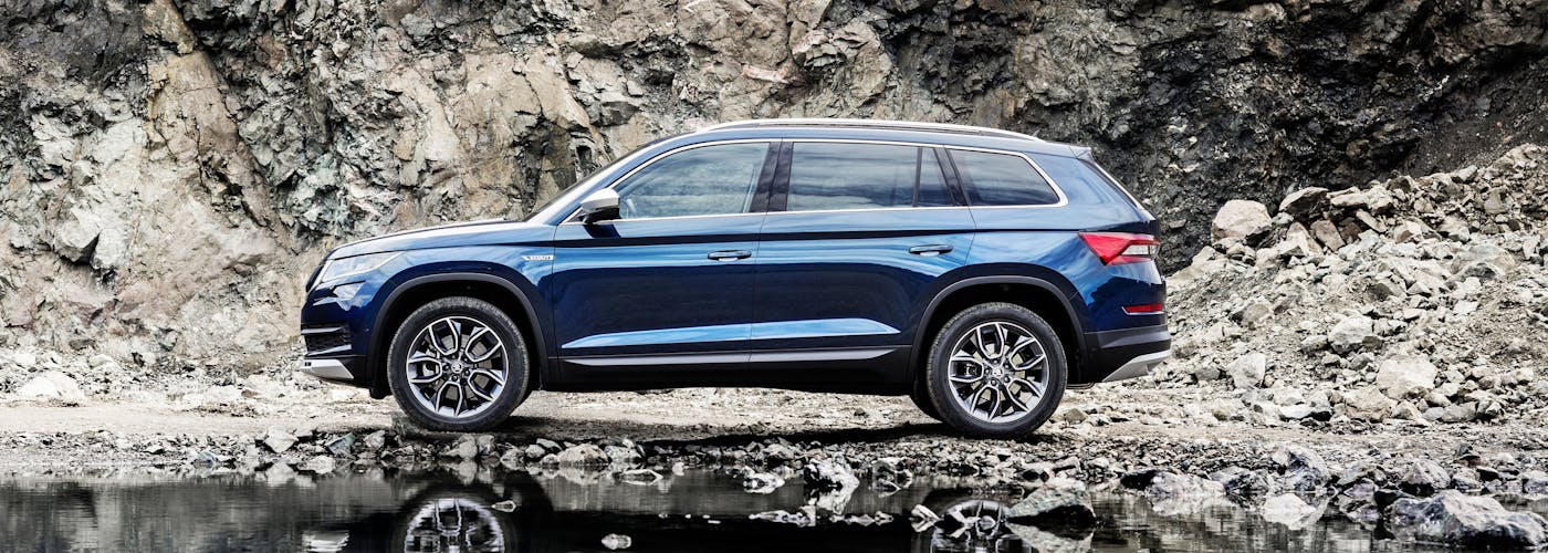 The side exterior of the Skoda Kodiaq