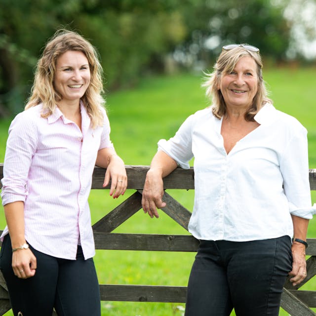 Cazoo customers Janet and Rachel happy after a delivery