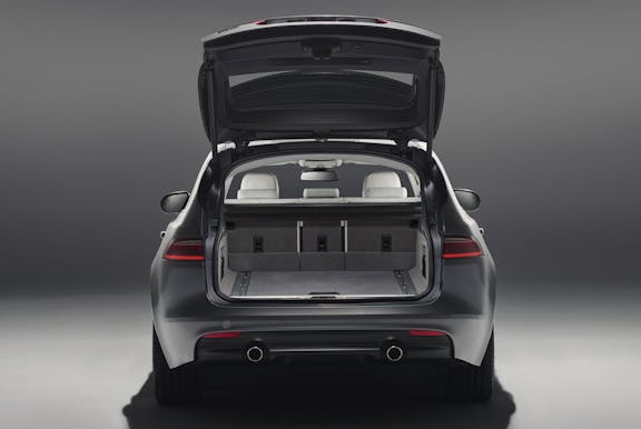 Boot space shot of the Jaguar XF