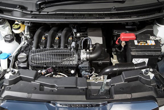 Engine shot of the Peugeot 108