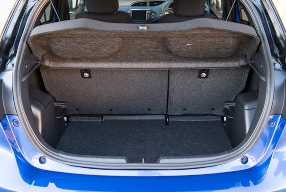 Boot space shot of the Toyota Yaris