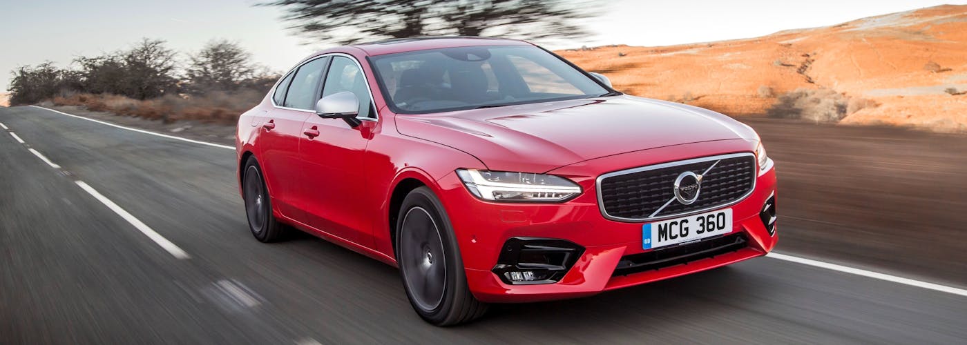 Front exterior of the Volvo S90