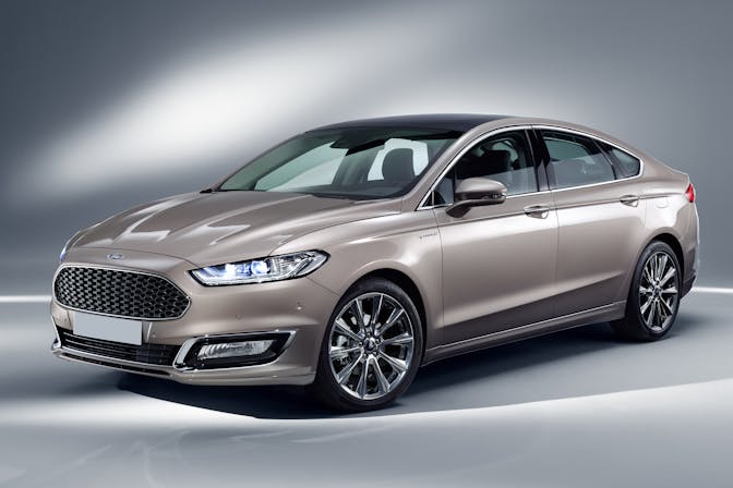 The exterior of a gold Ford Mondeo