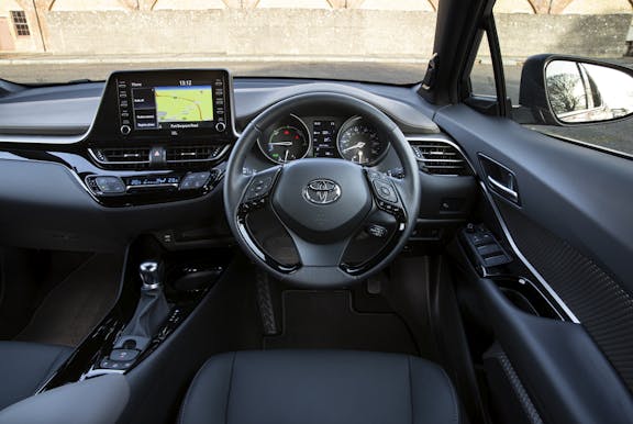 Interior shot of the Toyota C-HR