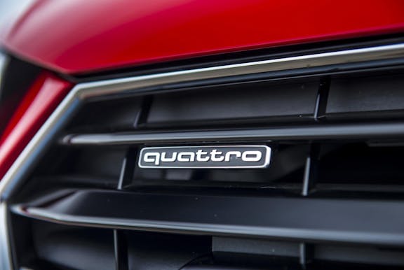 Badge shot of the Audi TT