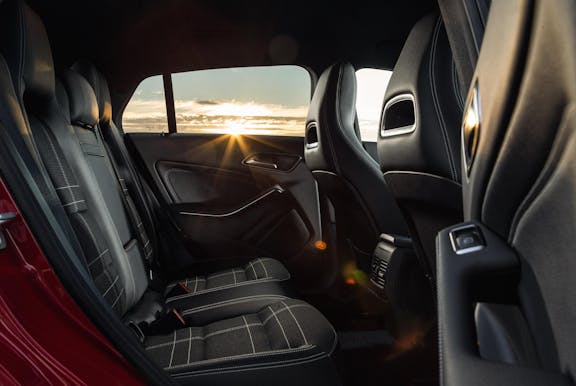 Rear seat shot of the Mercedes-Benz CLA