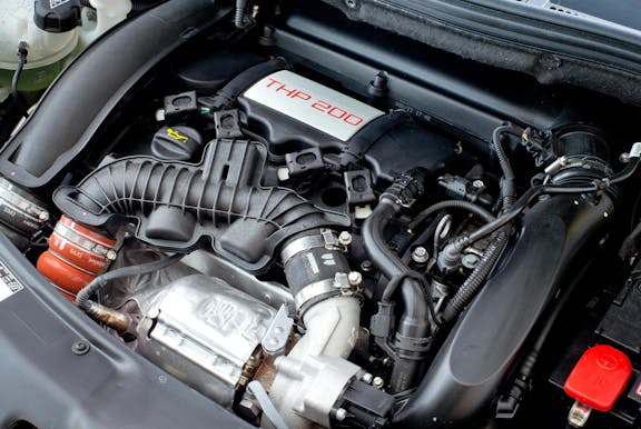 Engine shot of the Peugeot 208