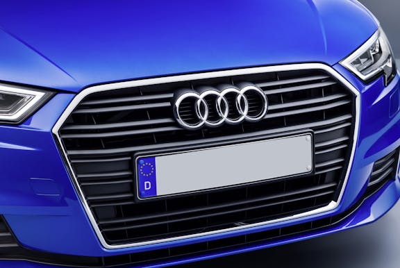 Close up of an Audi A3 with grille