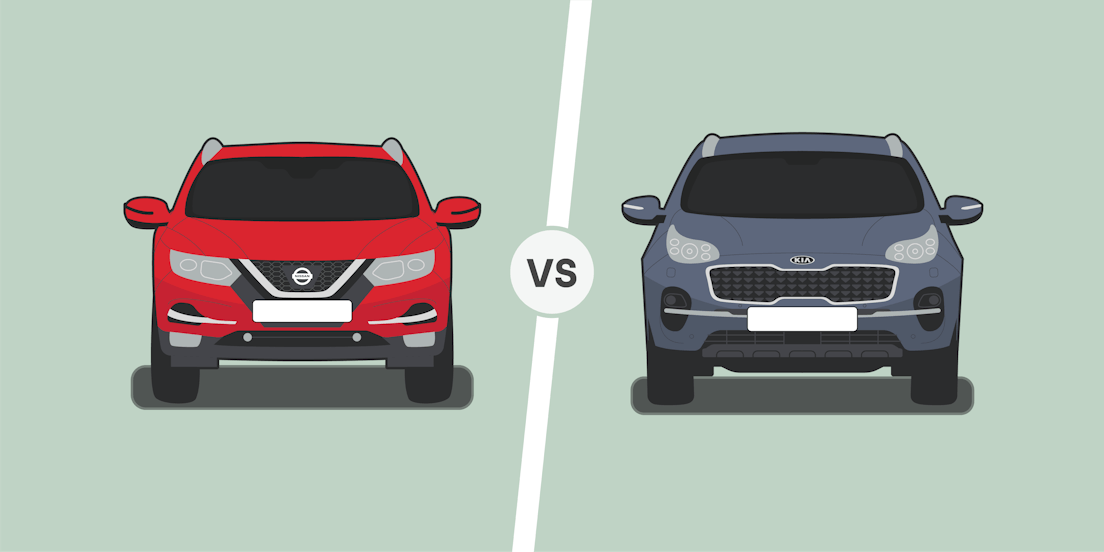 Nissan Qashqai vs Kia Sportage front