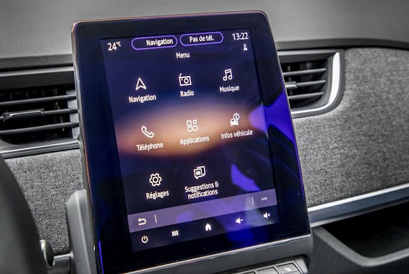 Fascia shot of the Renault Zoe