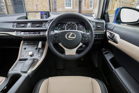 Interior shot of the Lexus CT