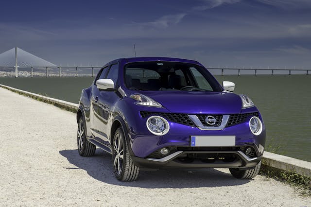 The front exterior of a Nissan Juke