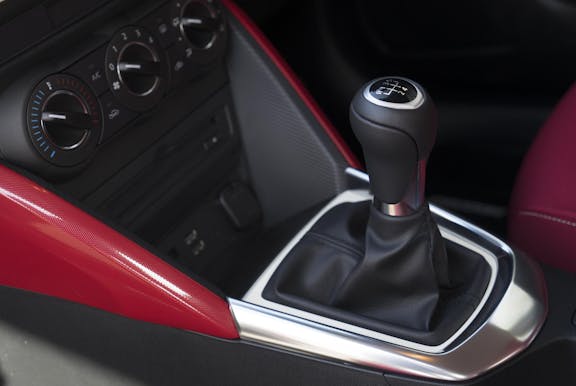 Gear stick shot of the Mazda 2