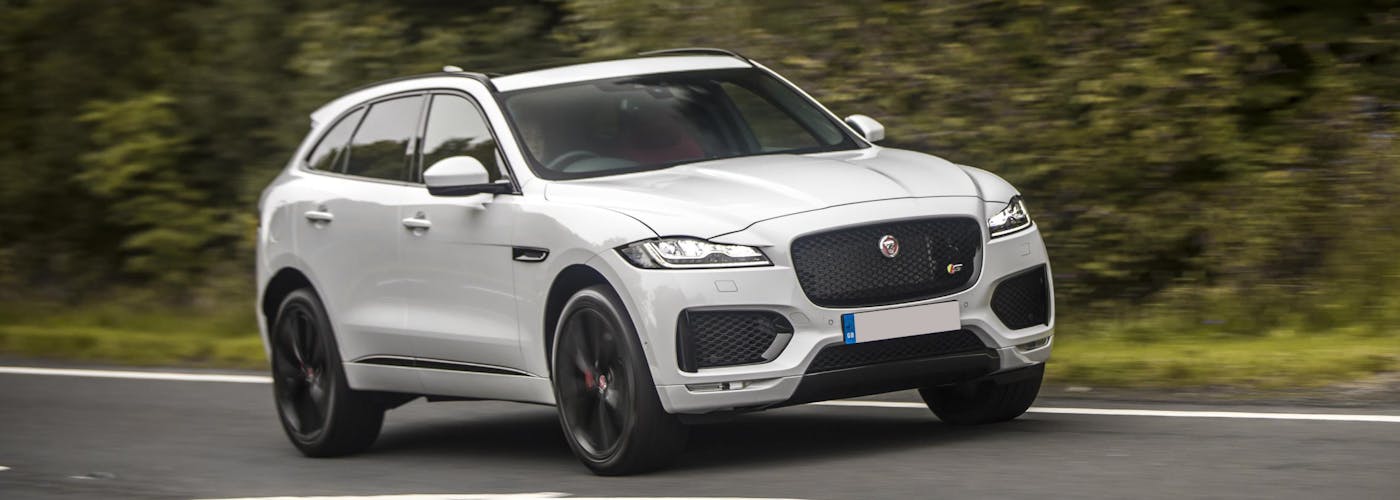 Front exterior of the Jaguar F-Pace
