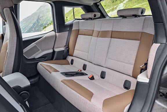 Rear seat shot of the BMW i3