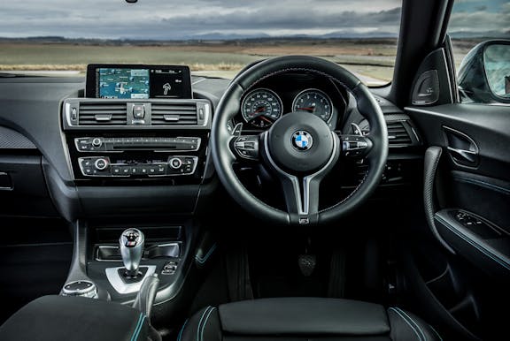Interior shot of the BMW M2