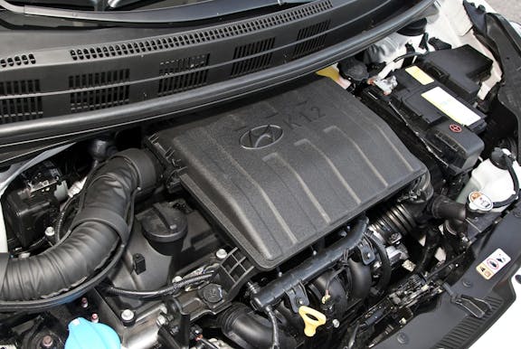 Engine shot of the Hyundai i10
