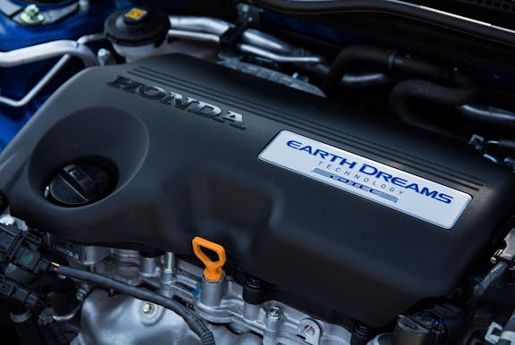 Engine shot of the Honda Civic