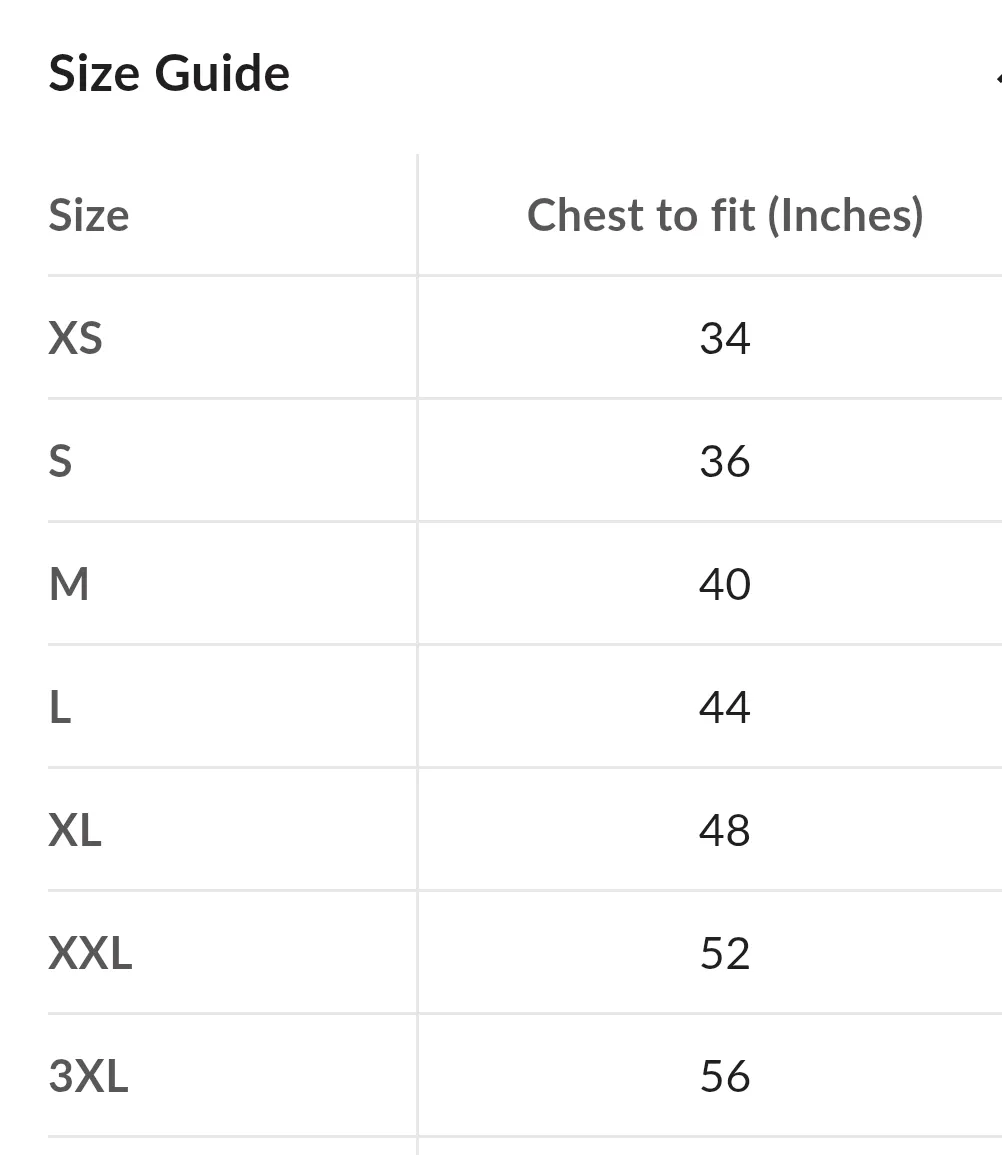Adult hoodie sizing