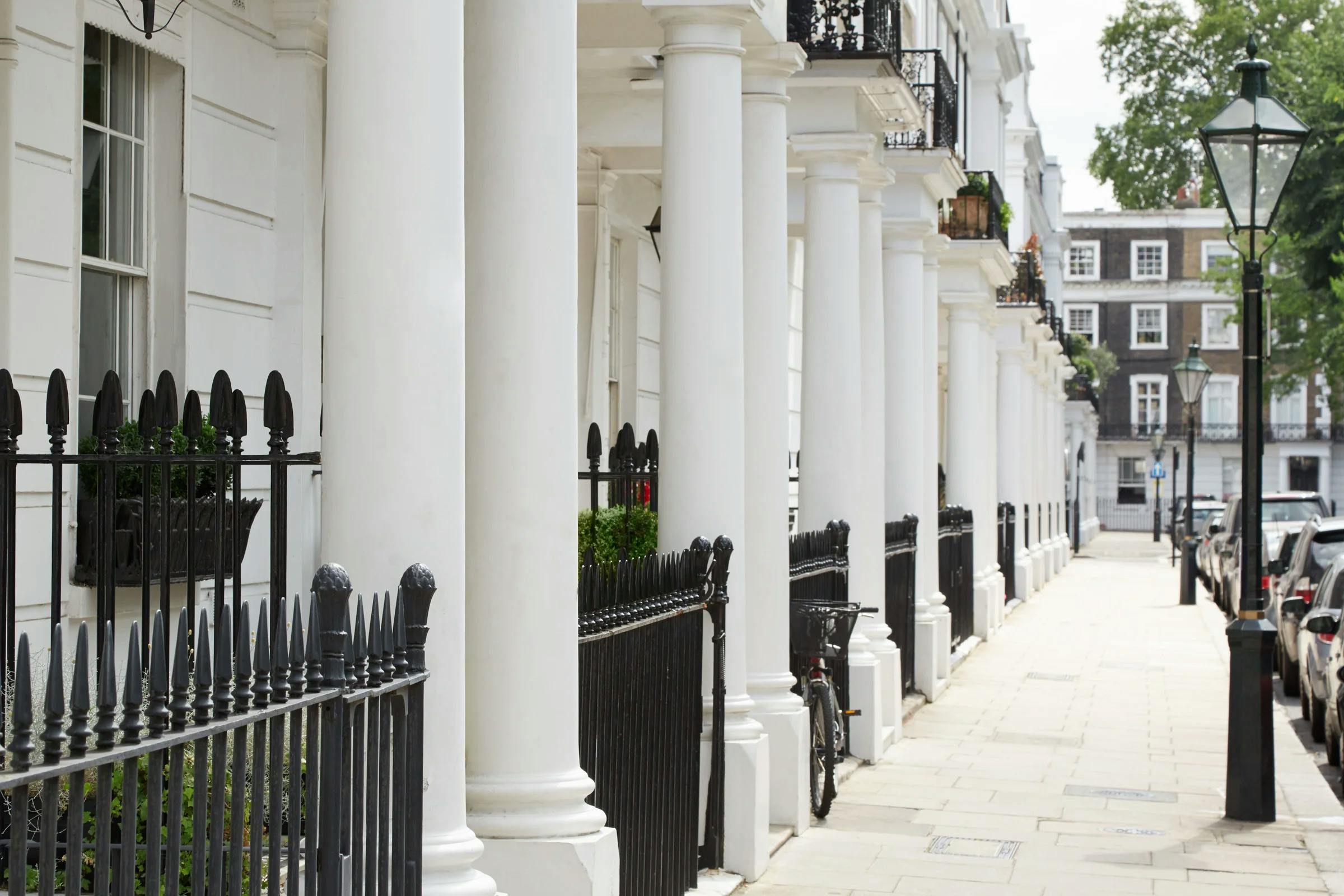 Kensington house frontages