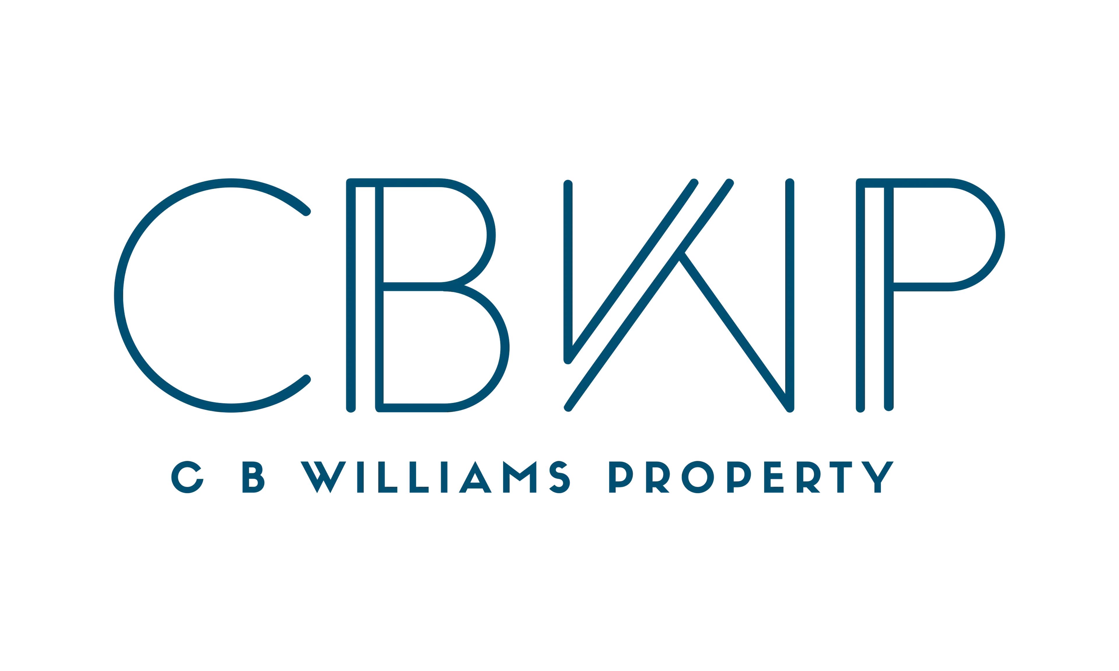 CB Williams Property Logo (blue on transparent background)