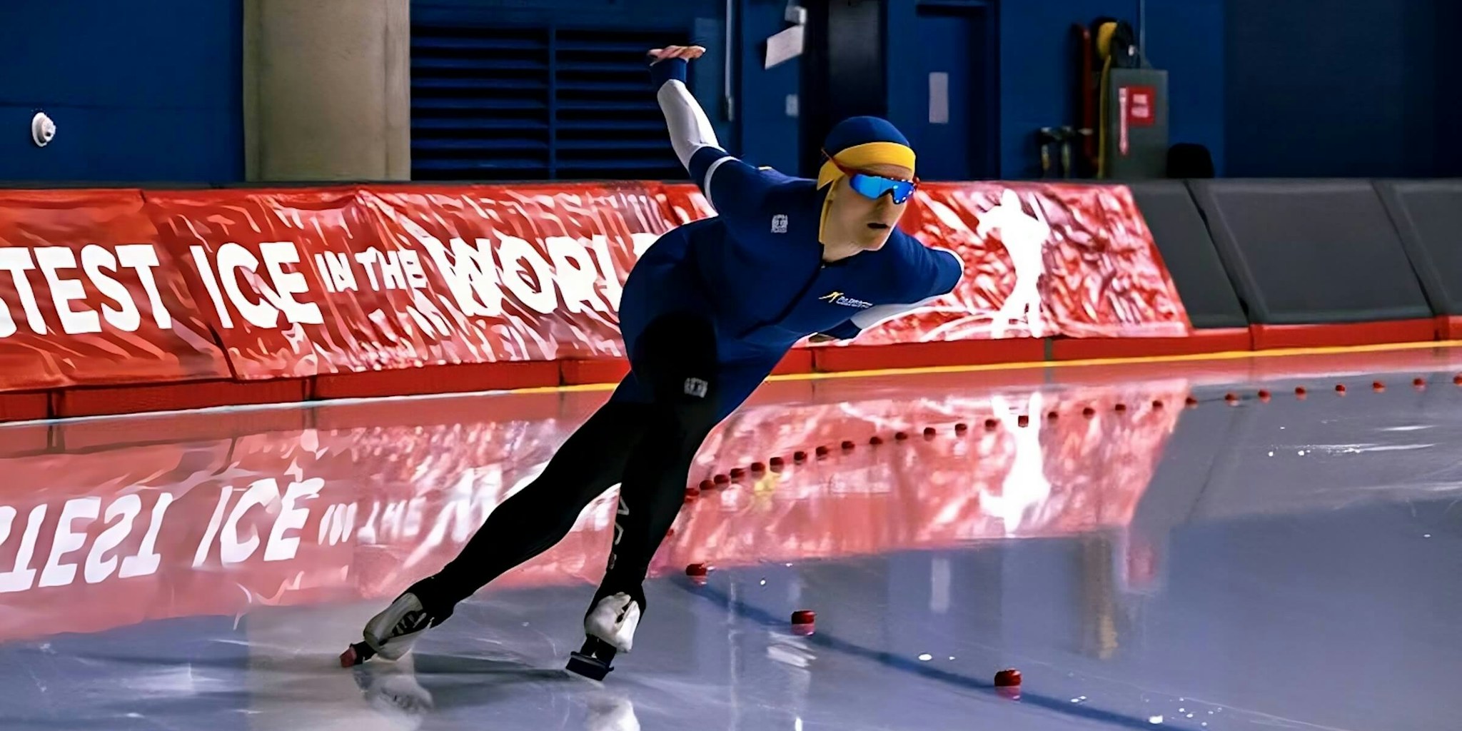 Anna Bourgeois speed skating action shot