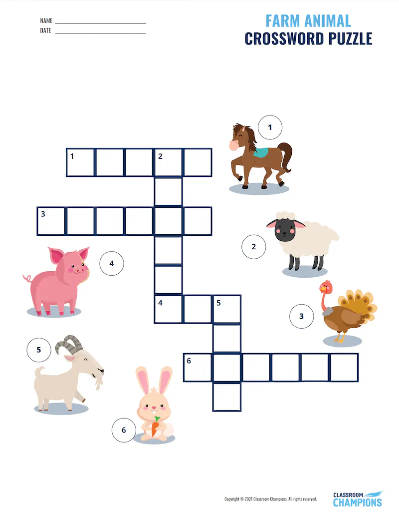 Crossword Puzzle Classroom Champions Crossword puzzle classroom champions