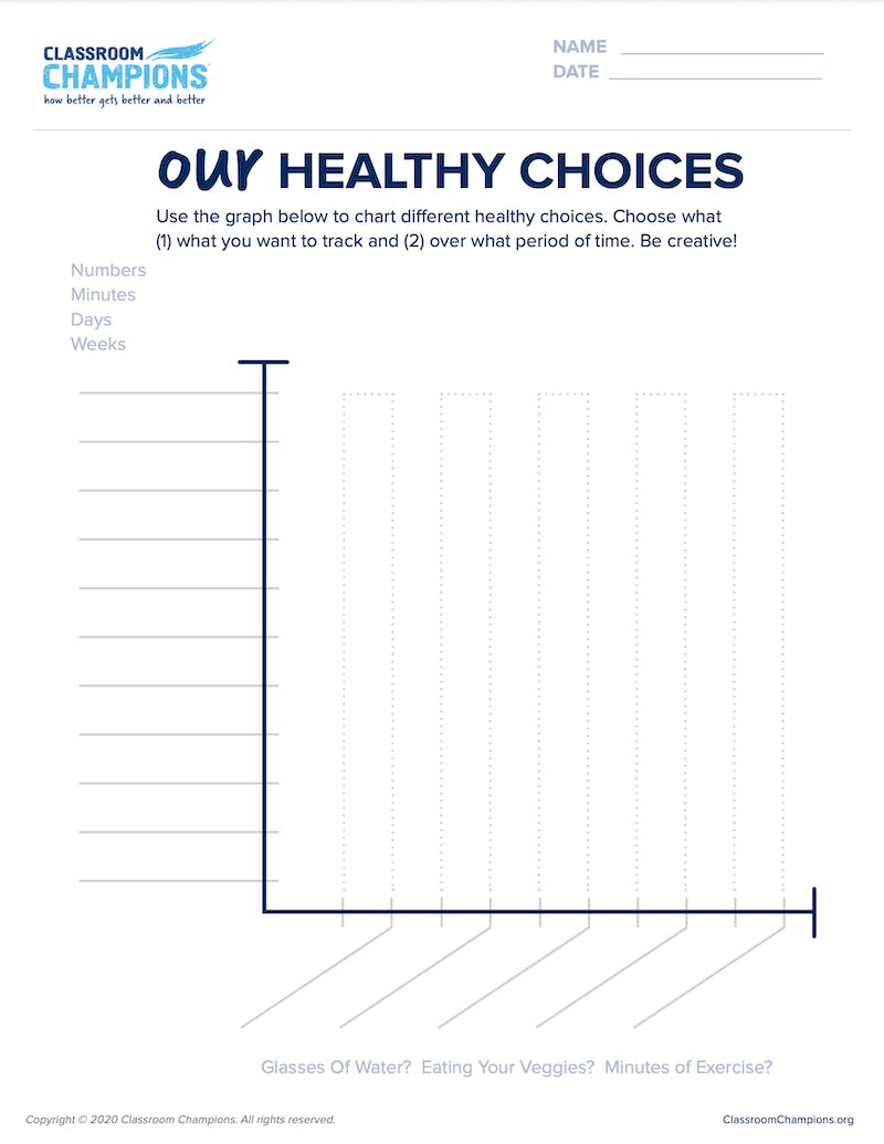 Preview image of a Healthy Choices graph worksheet