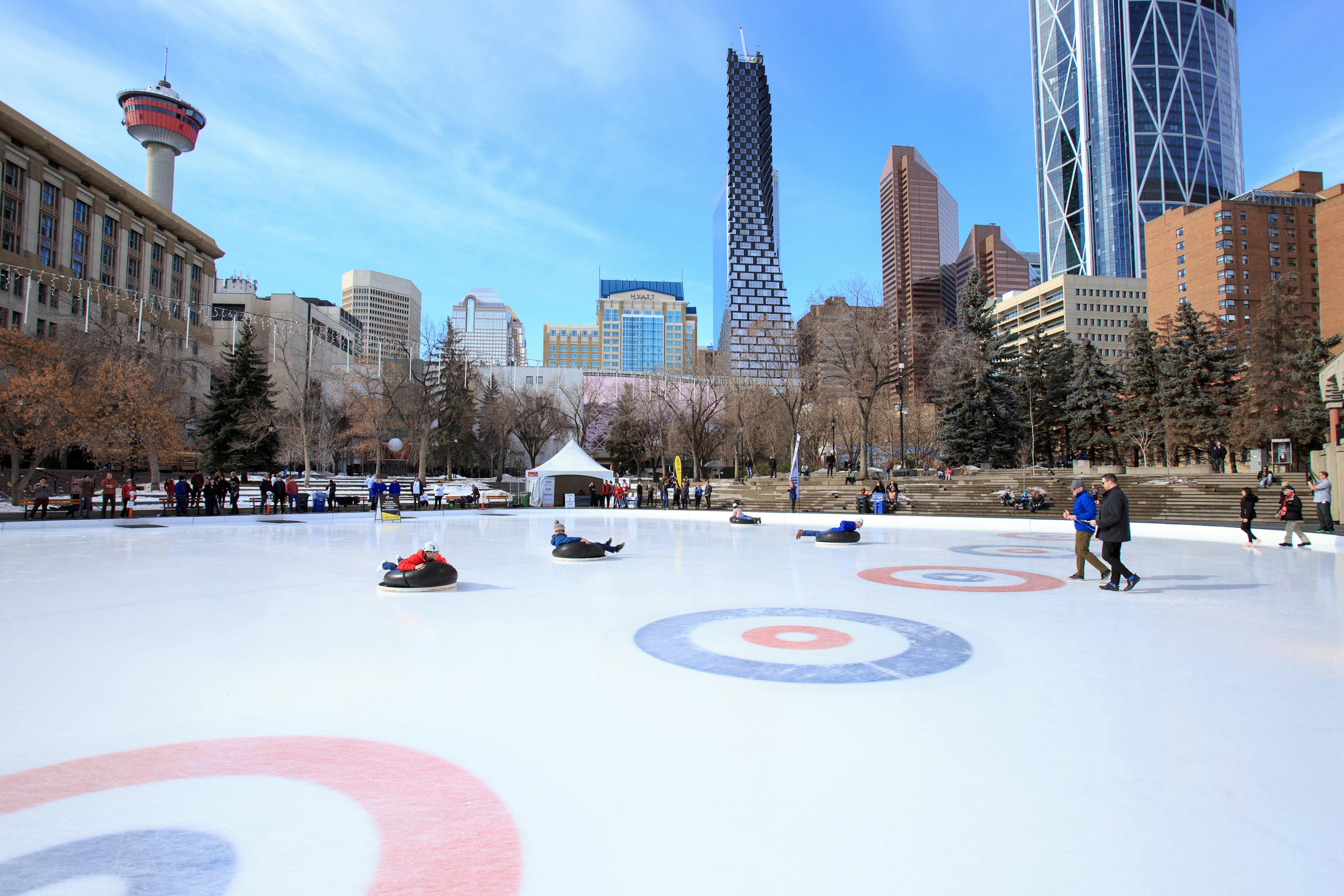 The ice at Olympic Plaza