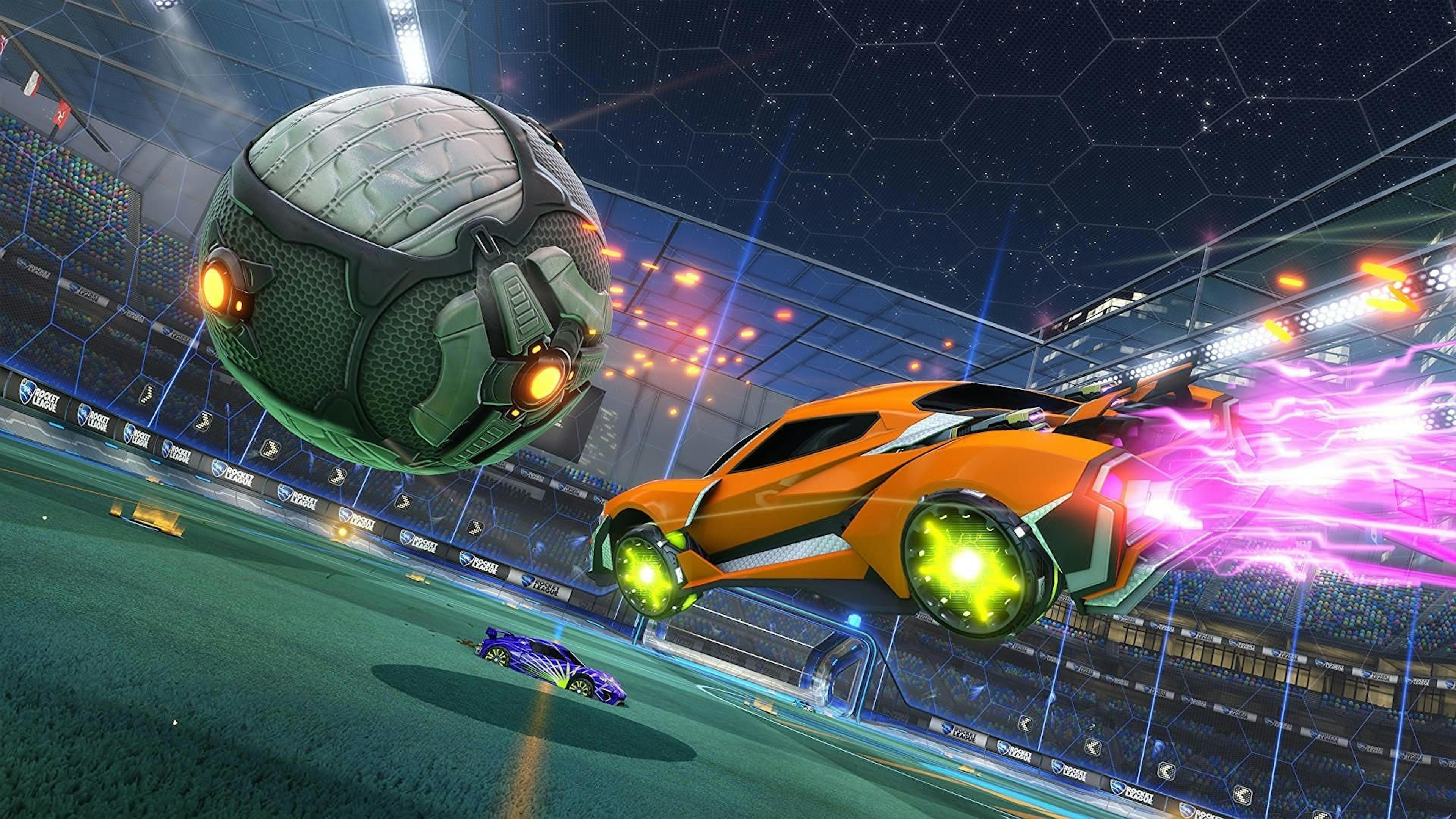 Animated car screenshot from the game Rocket League