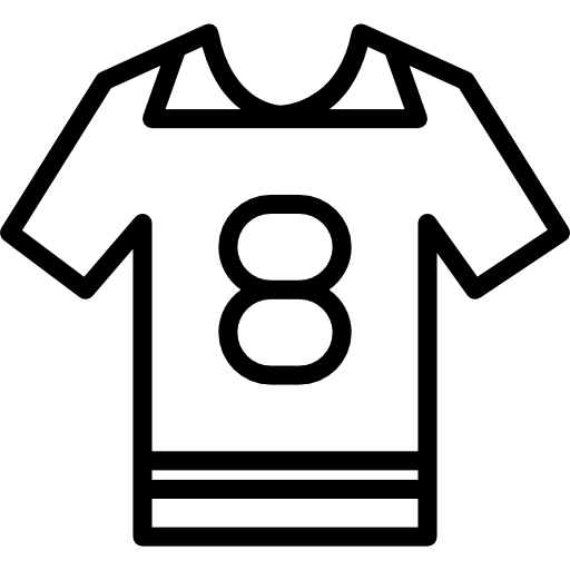 numbered soccer jersey