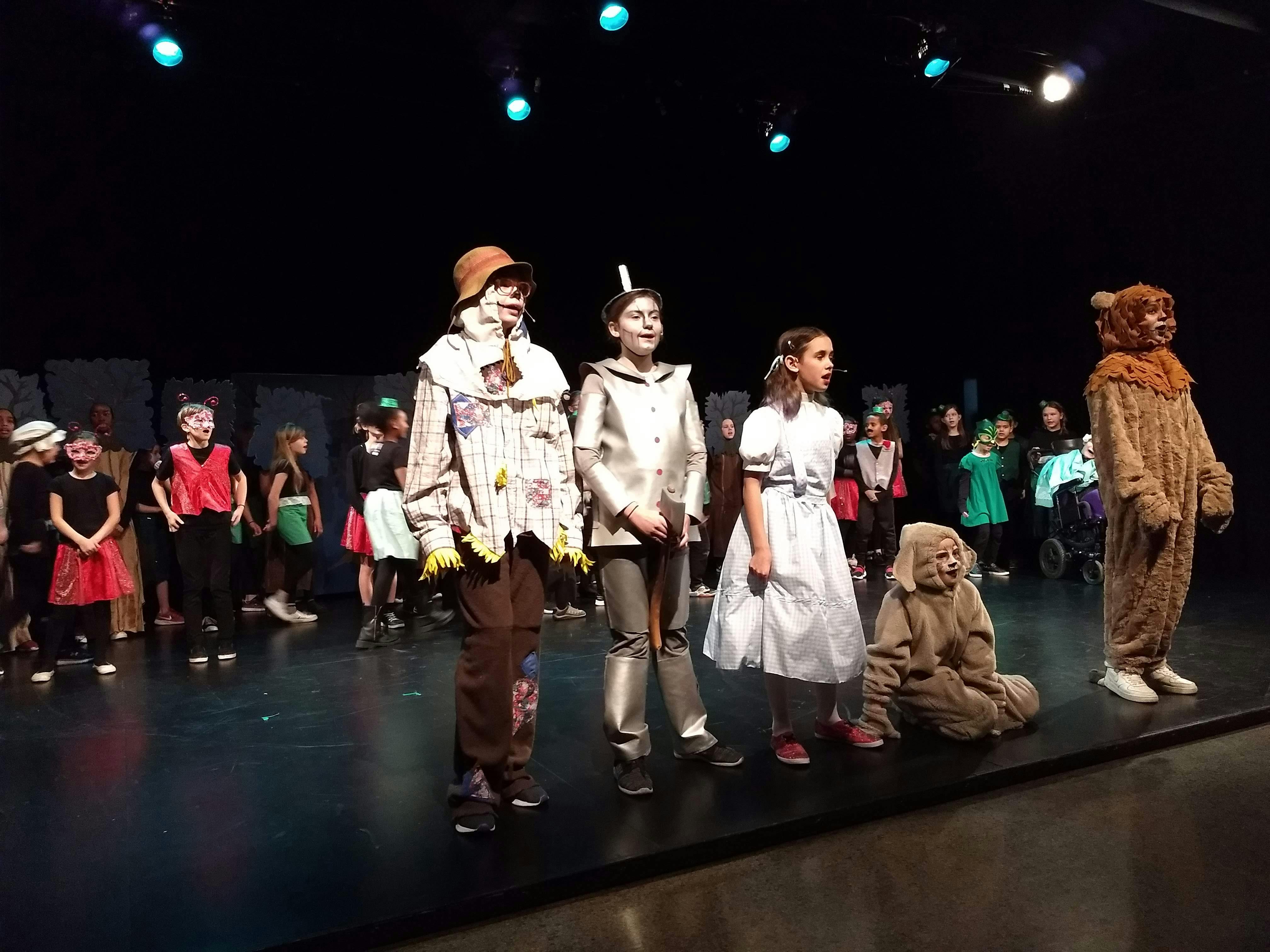 School play with kids performing the Wizard of Oz