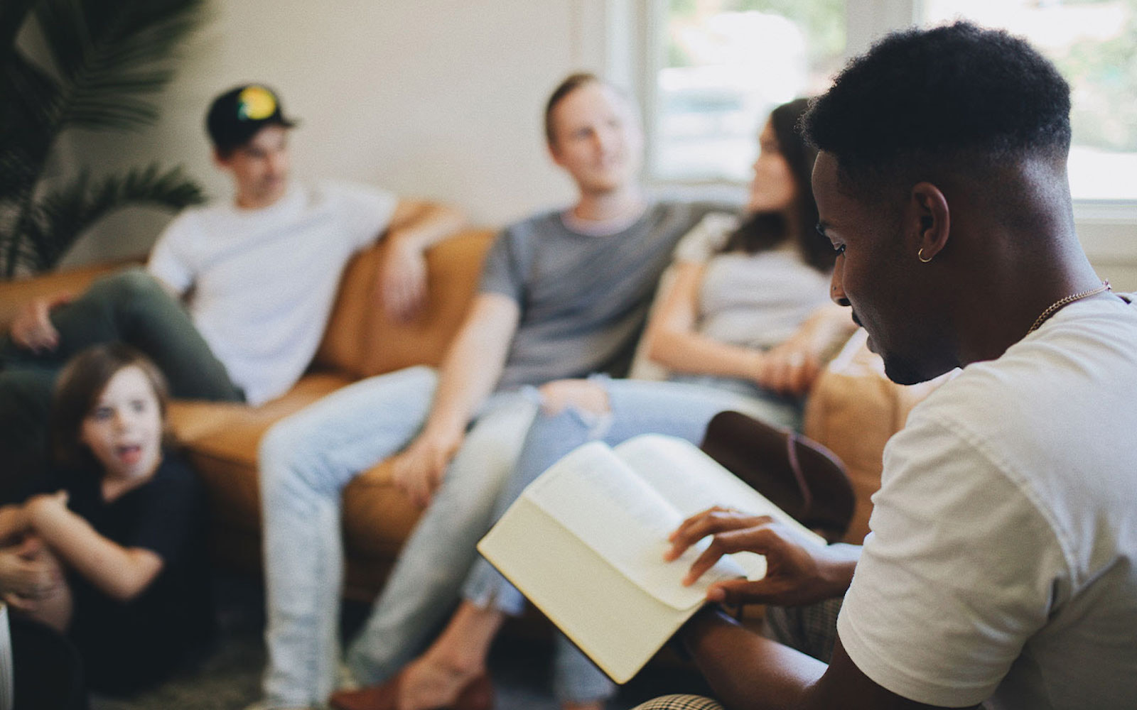 Group reading the bible
