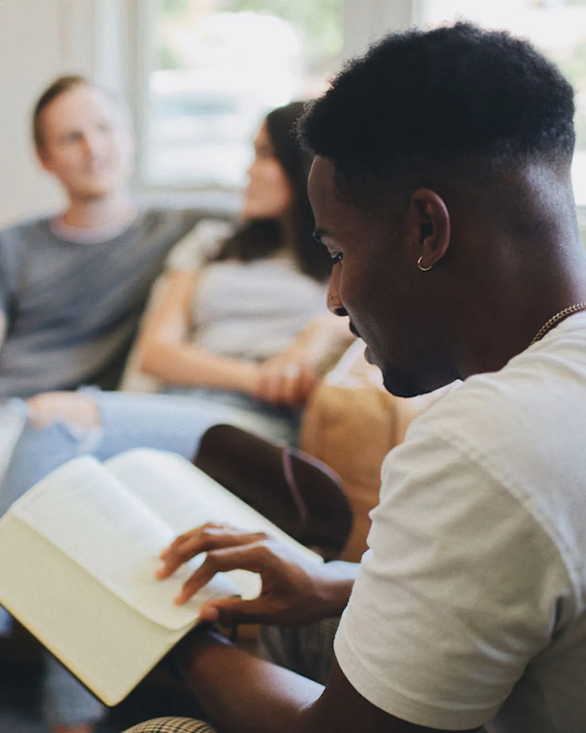 Group reading the bible