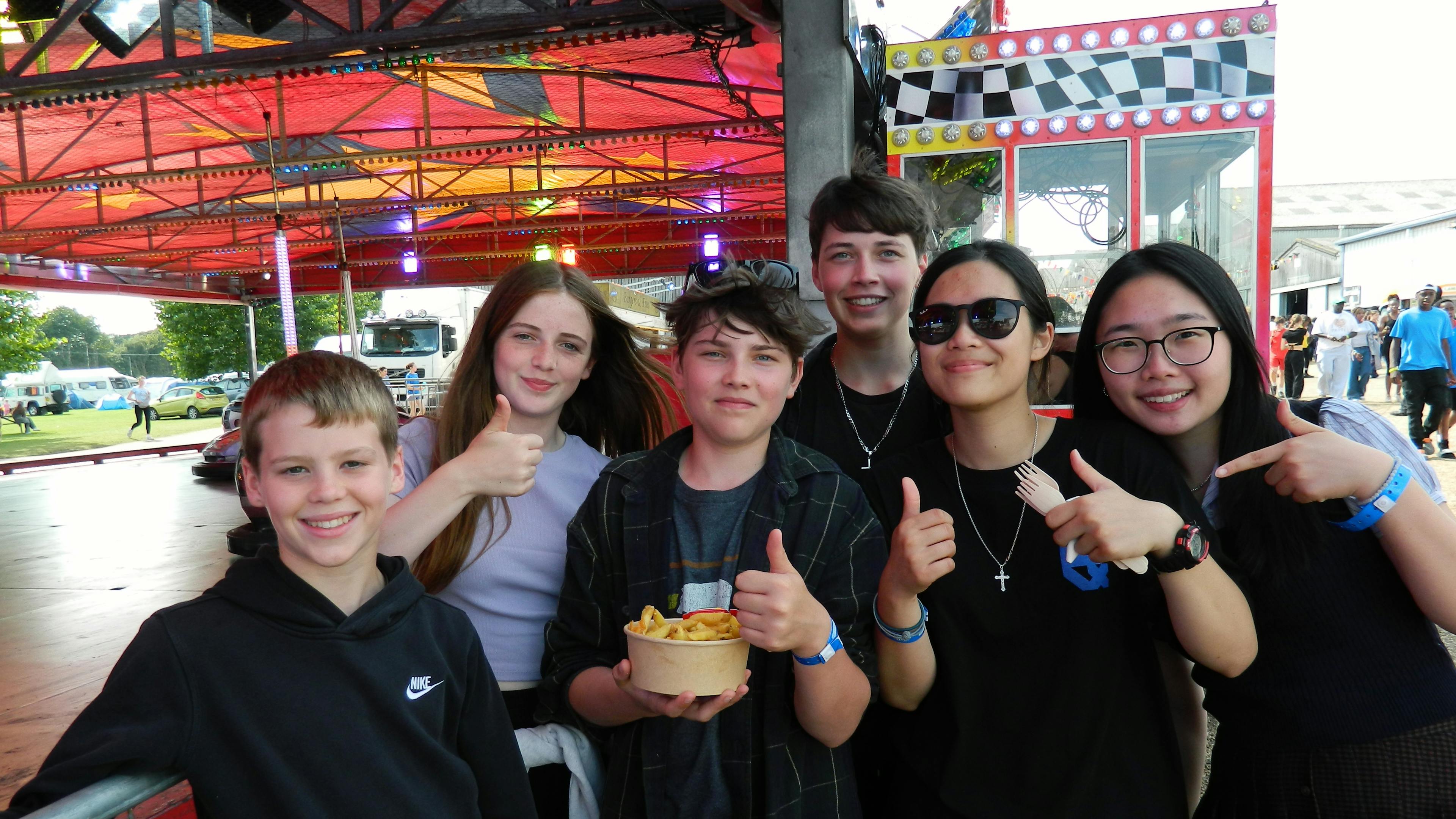 Teenagers hanging out