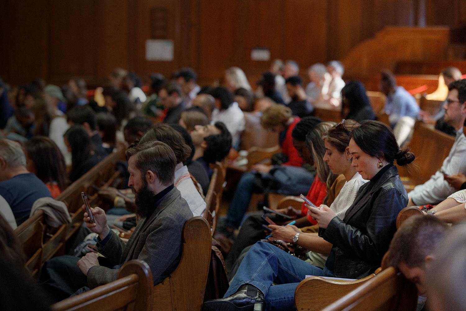 People sitting in a lecture hall